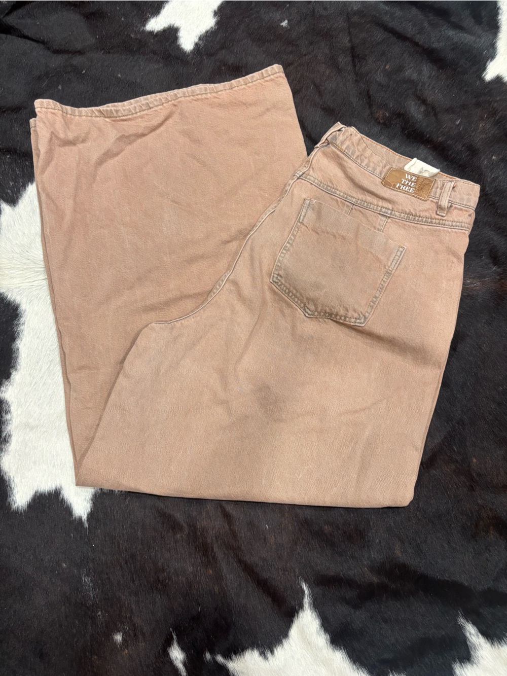 We The Free Women's Tan wide leg Jeans
